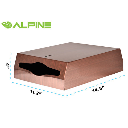 Alpine Industries Rose Gold SS Brushed C-Fold/Multi-Fold Paper Towel Dispenser 480-ARG